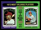 1975 TOPPS #210 DICK ALLEN/JOHNNY BENCH 1972 MVP'S EX/NM