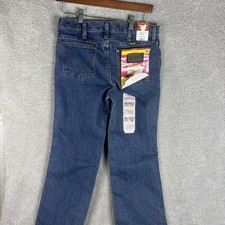 Wrangler Cowboy Cut Jeans Mens 30x34 Blue Slim Bootcut Denim Advanced Comfort