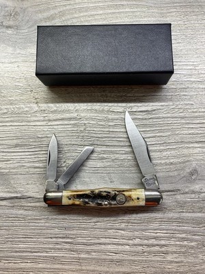 Queen City USA GENUINE STAG 3 Blade Stockman Commemorative Knife - New In Box