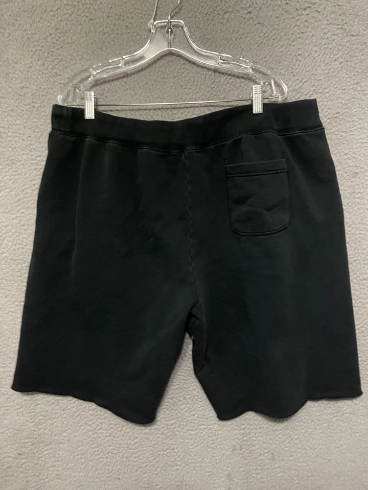 Pantalones cortos deportivos Polo Ralph Lauren para hombre talla 3XL altos negros de felpa francesa con cordón Foto 3 de 4