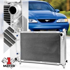Aluminum 3 Row Core Performance Cooling Radiator for 94-95 Ford Mustang AT Auto