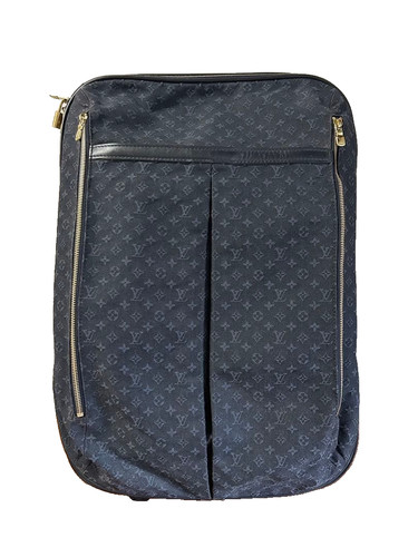 Authentic LOUIS VUITTON Annette Carry case luggage trip Bag Monogram Navy