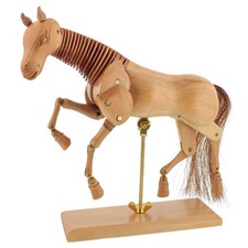 US Art Supply 16" Wood Horse Articulated Manikin