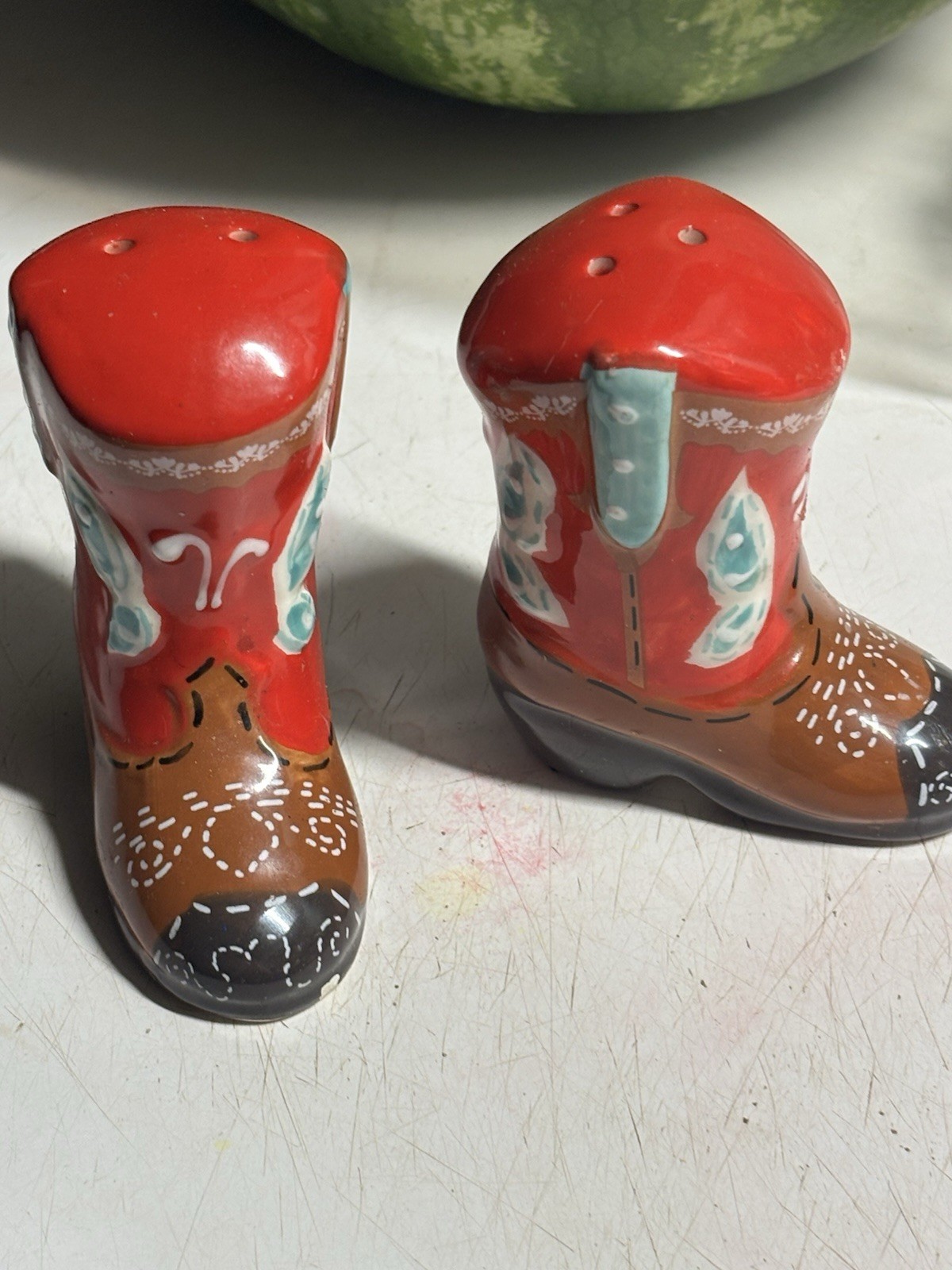 The Pioneer Woman Red Cowboy Boots Salt and Pepper