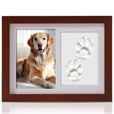 PewinGo Personalized Pet Memorial Frame for Dogs and Cats,Pet Paw Print Custo...