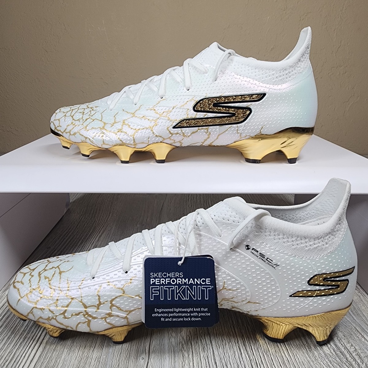 Skechers Soccer Cleats Mens 9.5 White Gold New SKX_01 Hyper Burst Pro FitKnit SKECHERS SKX 01 Hyper Burst Elite Soccer Cleats Mens 12.5  main image 4