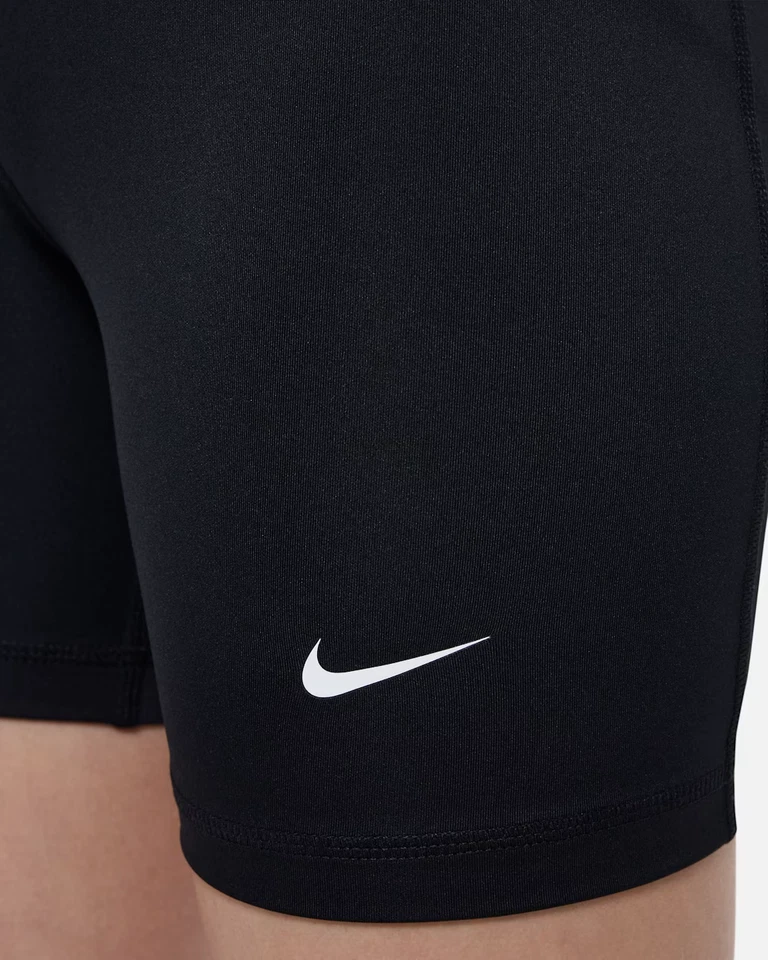 Nike Pro (Kids) Girls' 5" Black/White Dri-FIT Training Shorts (DA1033-010) L/XL - Image 3 of 4