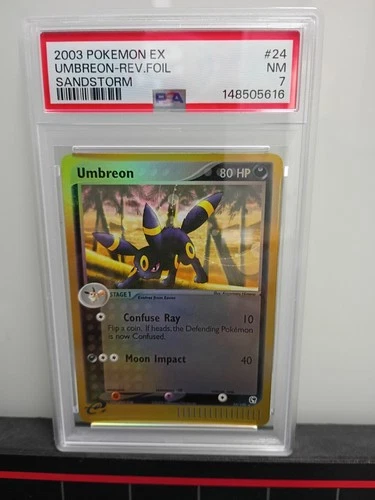 2003 Pokemon EX Umbreon Sandstorm Rev Foil NM PSA 7