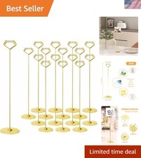 Table Number Holders 16 Pack 12 Inch Gold Metal Place Card Holders Wedding Decor