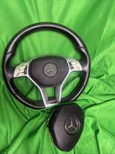 12-18 Mercedes W204 C250 Slk350 Ml350 Sport Steering Wheel Flat Bottom Oem