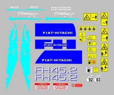 fiat hitachi fh 45.2 compact plus decalcomanie adesive kit Completo