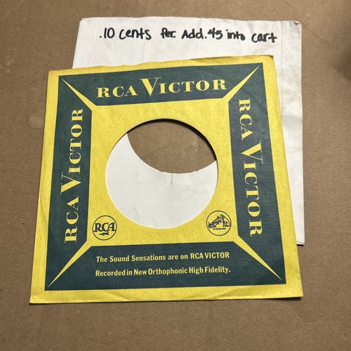 1 Company Sleeve Only Rca Victor Yellow Blue - 第 2/2 張圖片