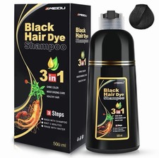 Meidu 3 In 1 Hair Dye Shampoo - Can Cover Gray Hairs, Herbal Ingredients - NEW 