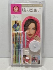 Crochet I Taught Myself To Crochet Kit 15 Projects Book Hooks Needles Tape