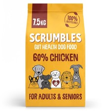 Scrumbles Natural Dry Dog Food, Gluten Free Recipe Adults & Senior Breeds, 7.5Kg 5.63 per kilo