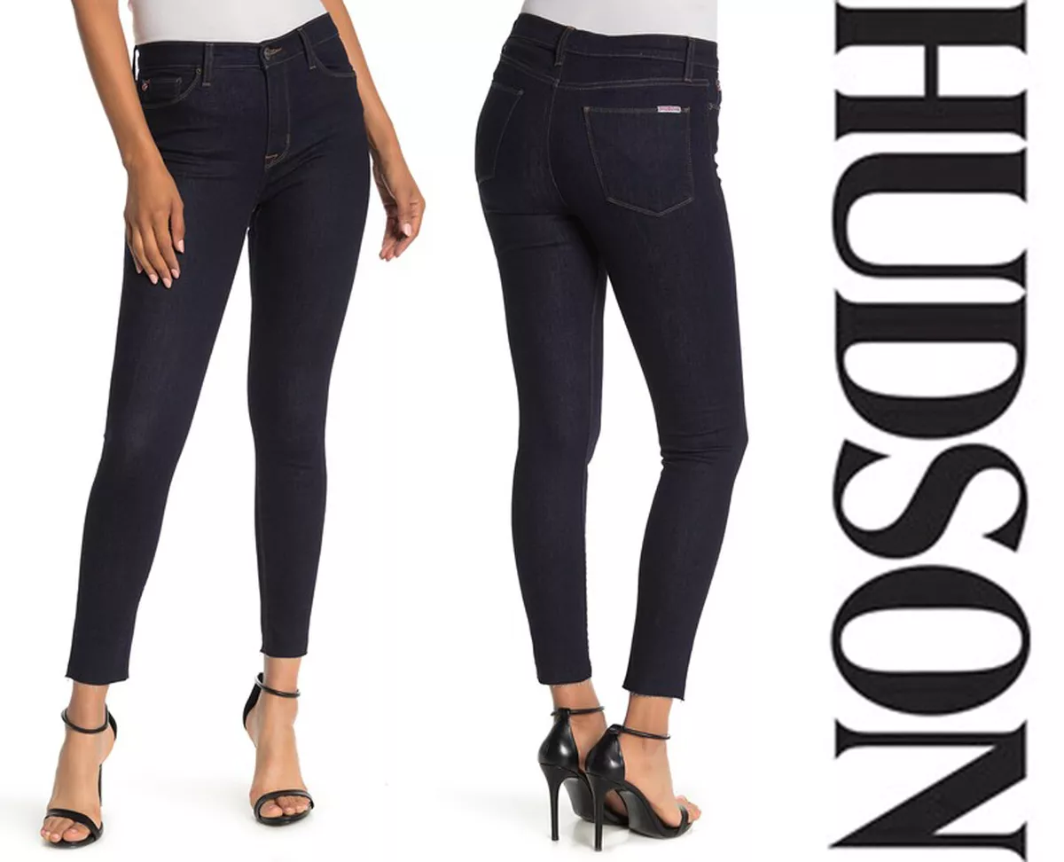 185 NWT HUDSON Jeans Natalie Mid Rise Ankle Super Skinny Dark