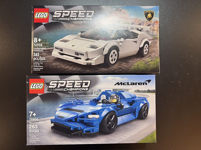 Lot of LEGO Speed Champions McLaren Elva 76902 Lamborghini Countach  76908