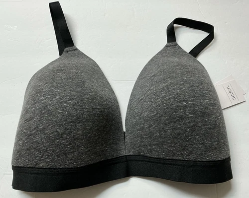 Auden Bra 38DD Lightly Lined Wirefree Grey NWT