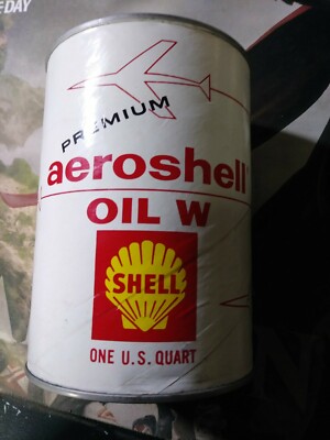 Vintage Premium Aeroshell Oil W One U.S Quart Grade 65 SAE 20W30