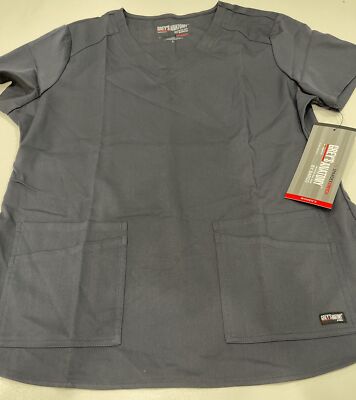 Greys Anatomy- Women's Steel Gray Short Sleeve Scrub Shirt- Size XL