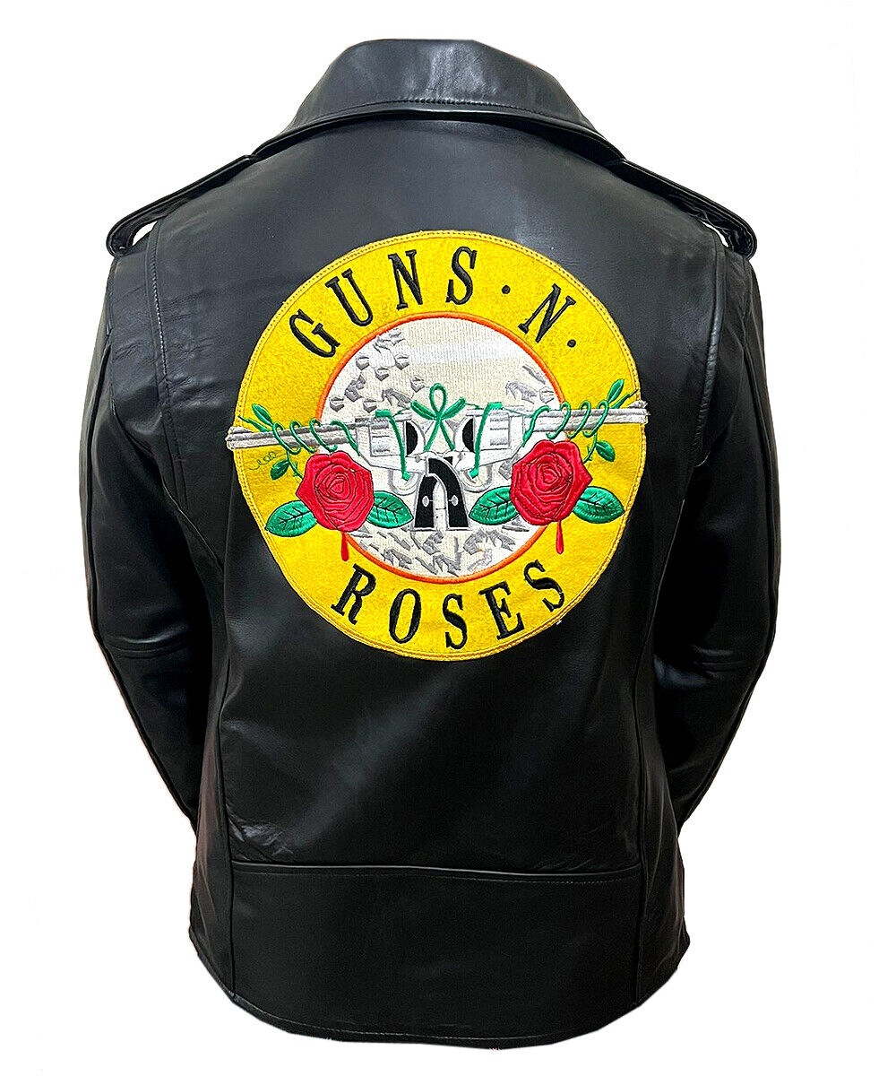 New GUNS N ROSES BLACK LEATHER JACKET - AXL ROSE - PARADISE New GUNS N ROSES BLACK LEATHER JACKET - AXL ROSE - PARADISE