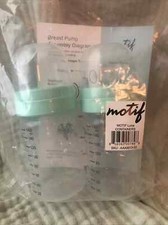 Motif Luna Milk Collection Containers 5oz Pumping Bottles Set of 2 NEW 