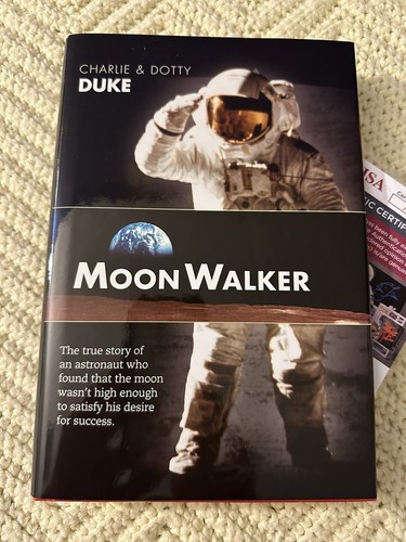 Charlie Duke SIGNIERTES Moon Walker Buch Hardcover JSA authentifiziertes Coa - Bild 2 von 2