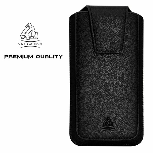 Leather Pull-Up Pouch With Card Slot For iPhone 15 Pro, 15, 14, 13, 12/12 Pro - Picture 6 of 32