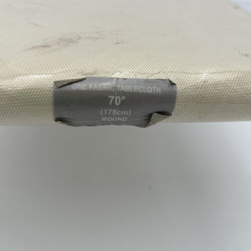 NOS CROSCILL Solid Yellow Fabric Tablecloth 70” Round Dining Essentials - Picture 7 of 12