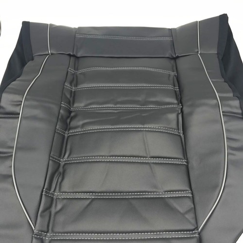 Car Interior Front Seat Covers Set PU Leather Black For High Back Bucket Seat - Picture 5 of 9
