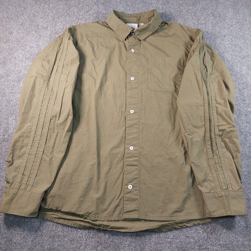 Adidas Shmoofoil Shirt Medium Olive Green Mark Gonzales Button Up Skateboarding - Picture 2 of 10