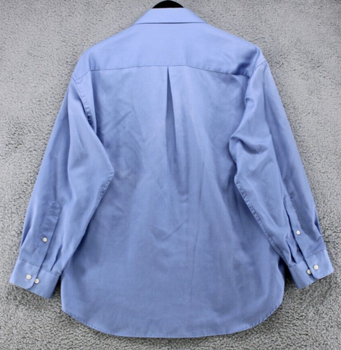 Crazy Horse Dress Shirt Men's Size 16 32-33 Blue Long Sleeve Collared Button Up - Picture 2 of 3