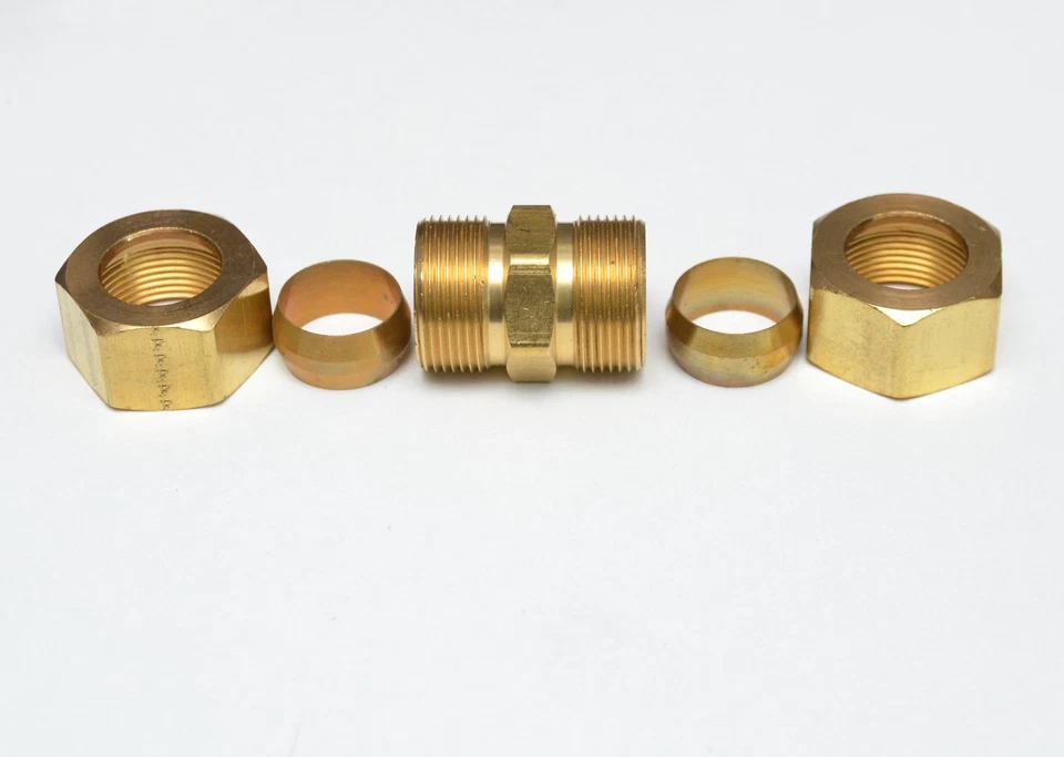 3/4 OD Compression Copper Tube Union Straight Joiner Fitting Air Gas Water - Image 4 of 4
