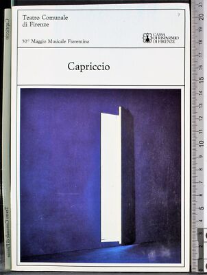 TEATRO COMUNALE DI FIRENZE. CAPRICCIO. AA.VV. CASSA DI RISPARMIO DI FIRENZE.