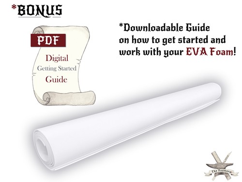 2mm EVA Foam Cosplay White 14 x 39 inch Sheet Ultra High Density *Free Shipping - Picture 7 of 7