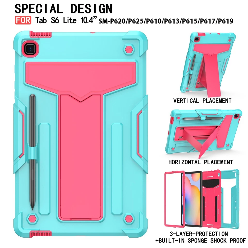 Funda con soporte para Samsung Galaxy Tab S6 Lite 10.4 SM-P620/P625/P610/P613/P615 Foto 2 de 4