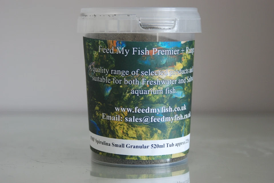 FMF Spirulina Granulat Fischfutter 520ml Wanne Ca. 300g Geeignet für Alle Fische