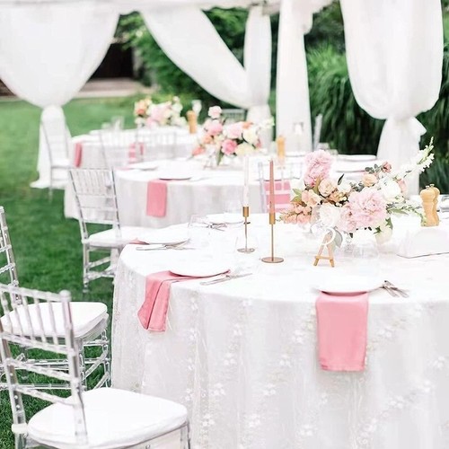 Satin Napkin Square 20 x 20 Inches Pink Dinner Weddings Party Napkin Soft New - Picture 2 of 7