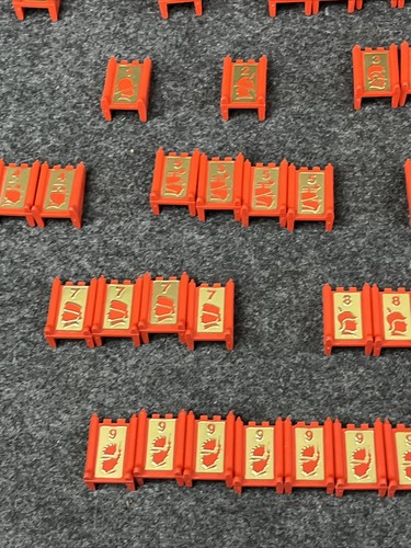 Stratego Game Replacement Pieces Red - Vintage *missing one - Picture 4 of 5
