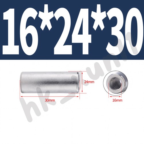 A2 STAINLESS STEEL ALL THREAD SLEEVE ROD BAR STUD ROUND CONNECTOR TUBE LONG NUTS - Picture 151 of 156