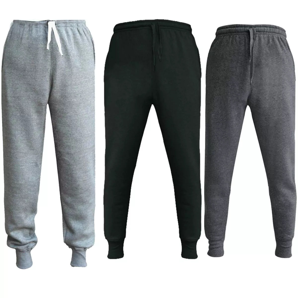 Grey plain joggers sale