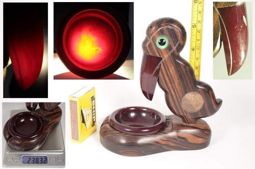 (2) Cherry amber Faturan style bakelite beaked/bowl YZ Dunhill HenryHowell style