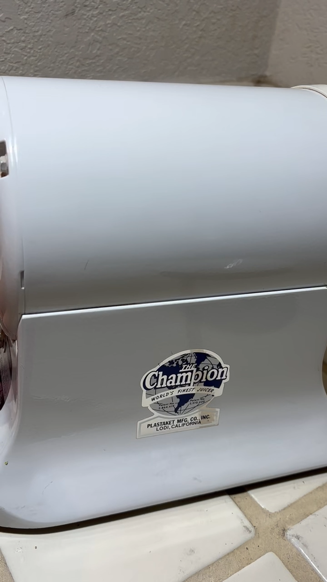Vintage Champion Juicer Yellow Compete All Attachments Tested