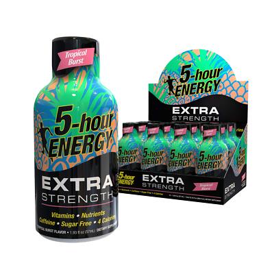 12 Pack Zero Sugar Flavored Drink 1.93 Fl Oz 4 Calories Vitamins Caffeine Boost