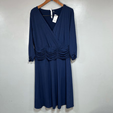 NY Collection Women’s Plus Dress sz 1X Liquid Stretch NEW #F75