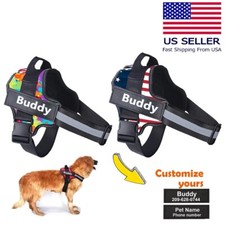 Personalized Dog Harness NO PULL Reflective Breathable Pet Harness Vest