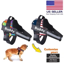 Personalized Dog Harness NO PULL Reflective Breathable Pet Harness Vest