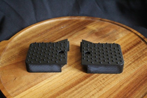 Stacyc 12e/16e Jet Black Wide Foot Pegs RJD Aggressive Grip Set - Picture 9 of 15