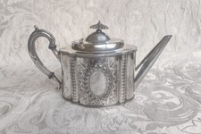 Antica Teiera Inglese Sheffield Silver Plate Tea Pot c1900