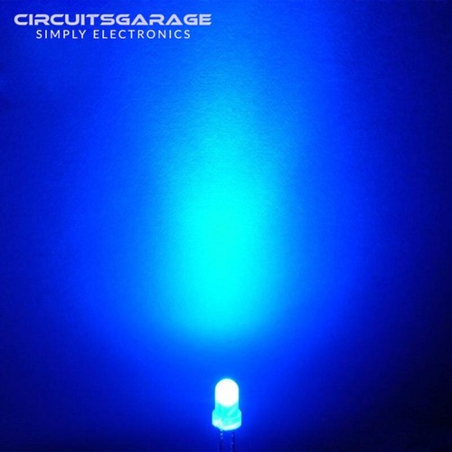 50 X 3mm Bright Colored Blue Light Emitting Diode LED Bulb - USA - Picture 2 of 5